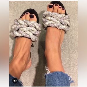 ZARA Gem Rhinestone Slides